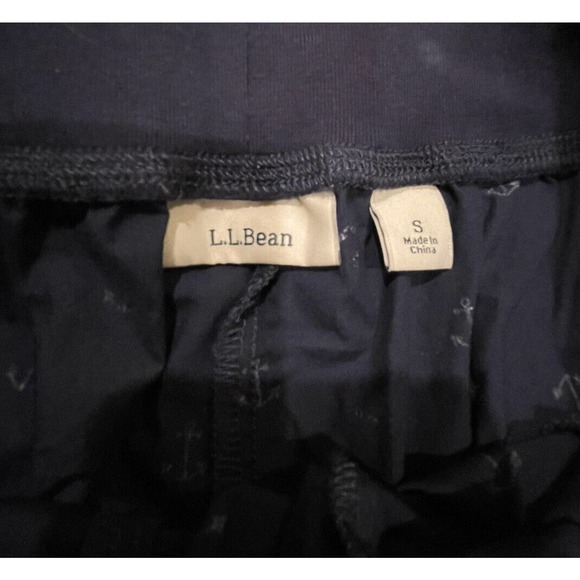 LL Bean Womens Shorts Blue Anchor Elastic Waist Size Small sailing beach pool - Picture 5 of 6